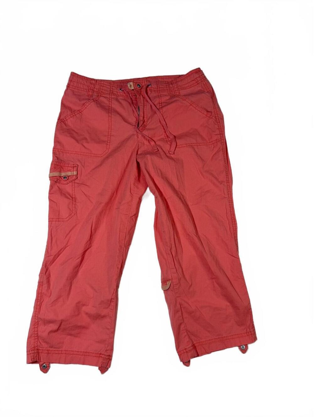 Khaki & Company Pink Cargo Style Capris Size 8